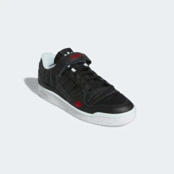 Adidas Forum Low Mens Casual Sneaker Shoes Black White HQ4536 NEW Multi Sz - Picture 2 of 8